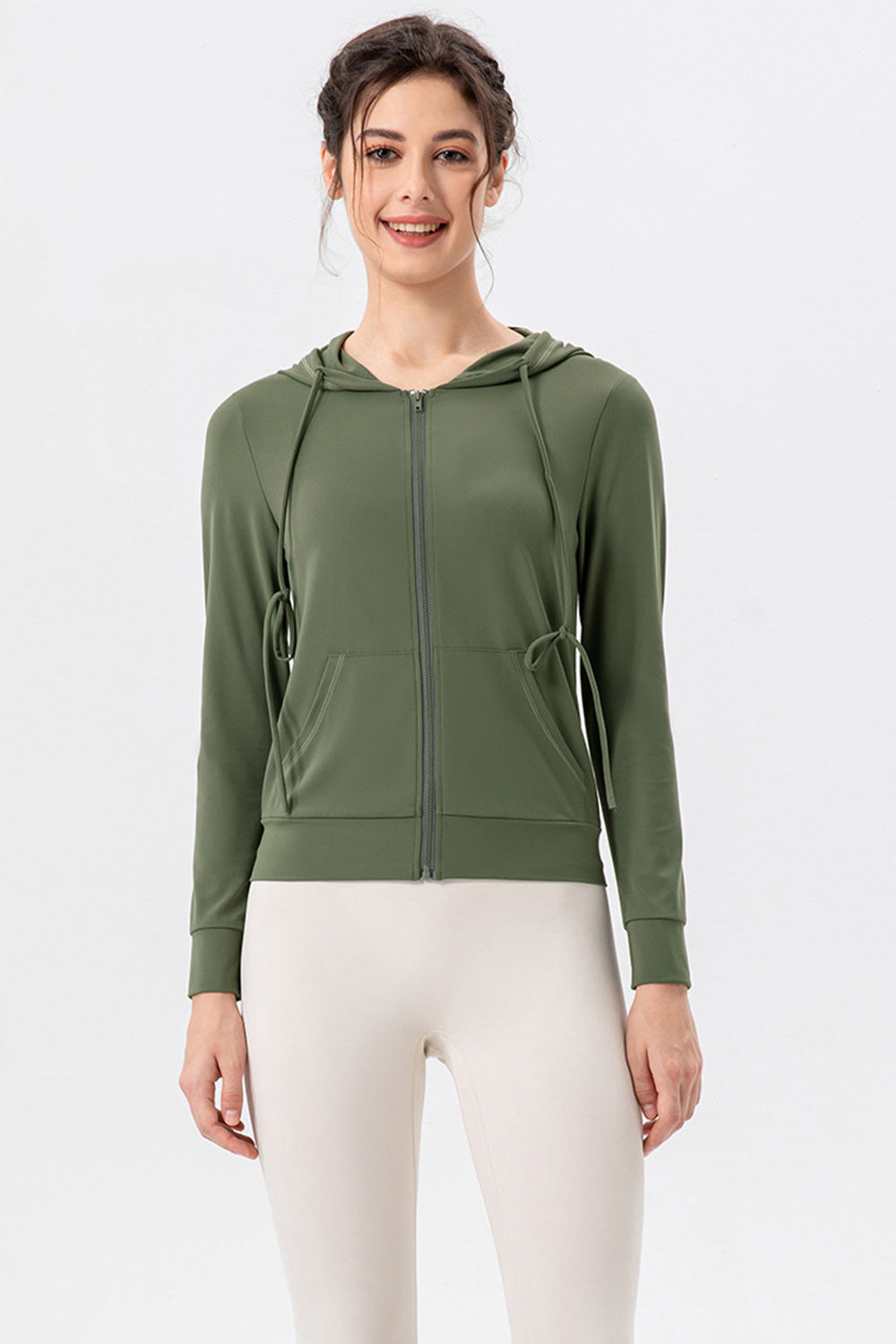 Zip Up Hooded Active Outerwear