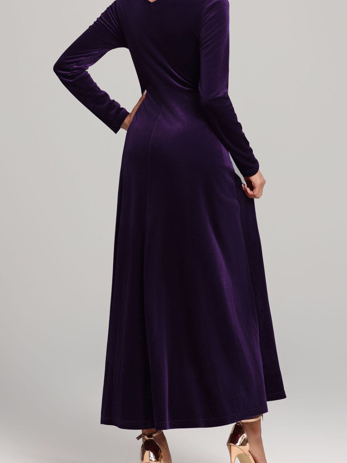 Square Neck Velvet Dress