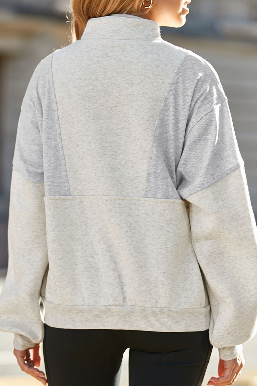 Half Zip Long Sleeve Sweatshirt