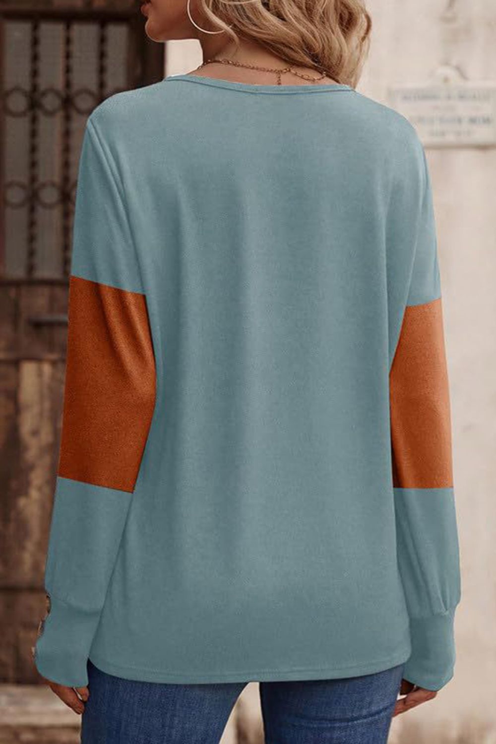 V-Neck Long Sleeve T-Shirt