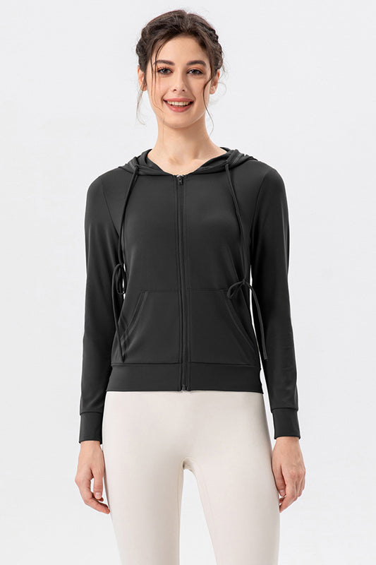 Zip Up Hooded Active Outerwear