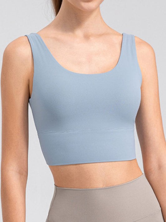 Scoop Neck Wide Strap Active Tank