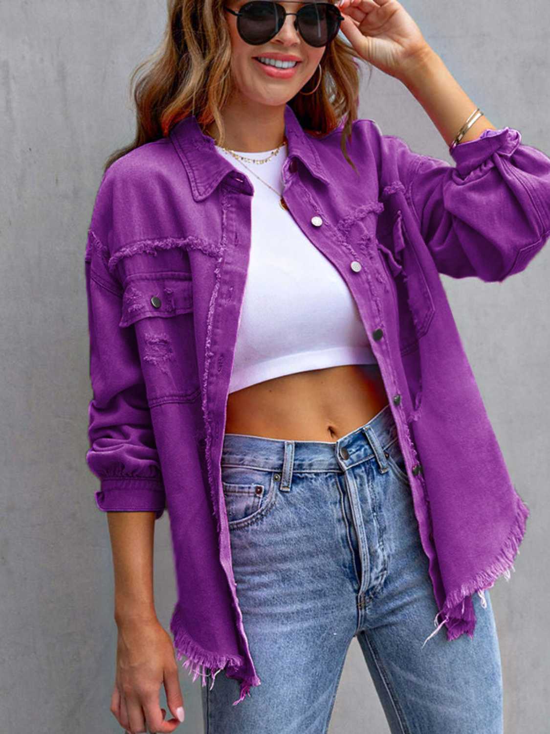 Drop Shoulder Denim Jacket