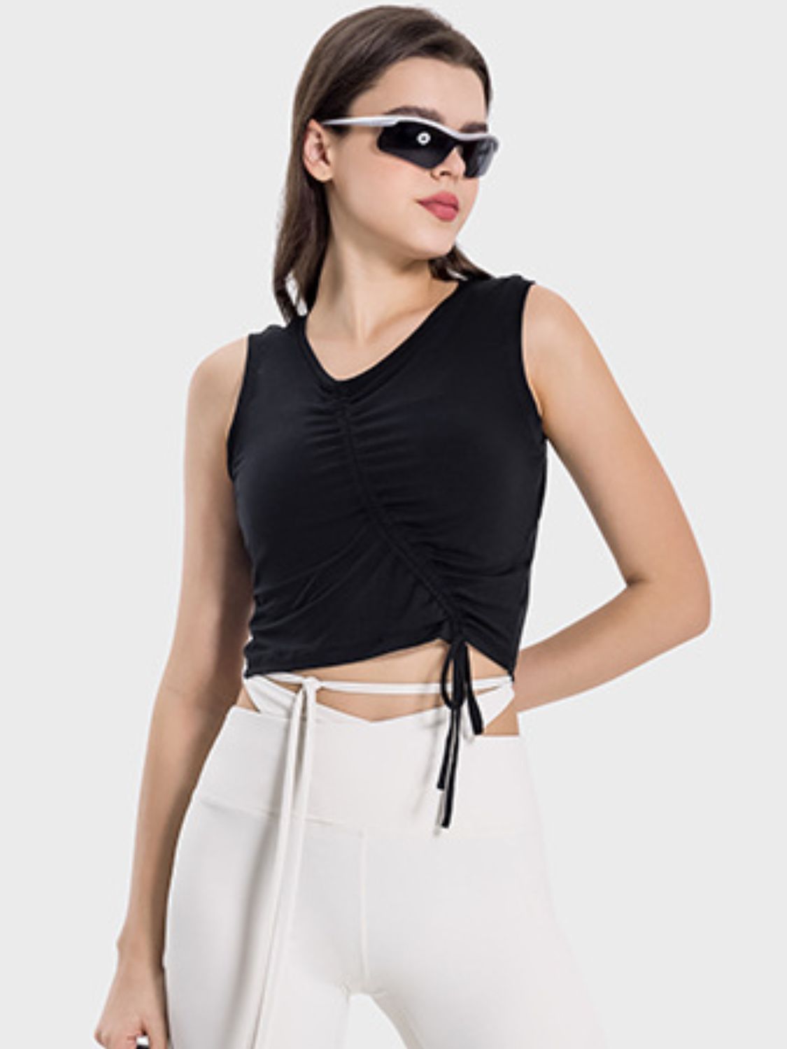 Ruched Wide Strap Active Tank