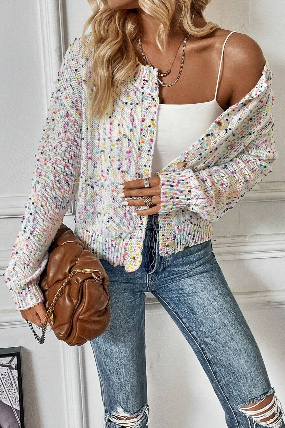 Confetti Button Up  Cardigan