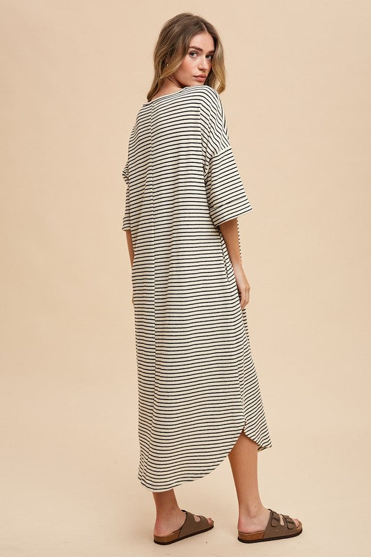 Striped  Midi Dress