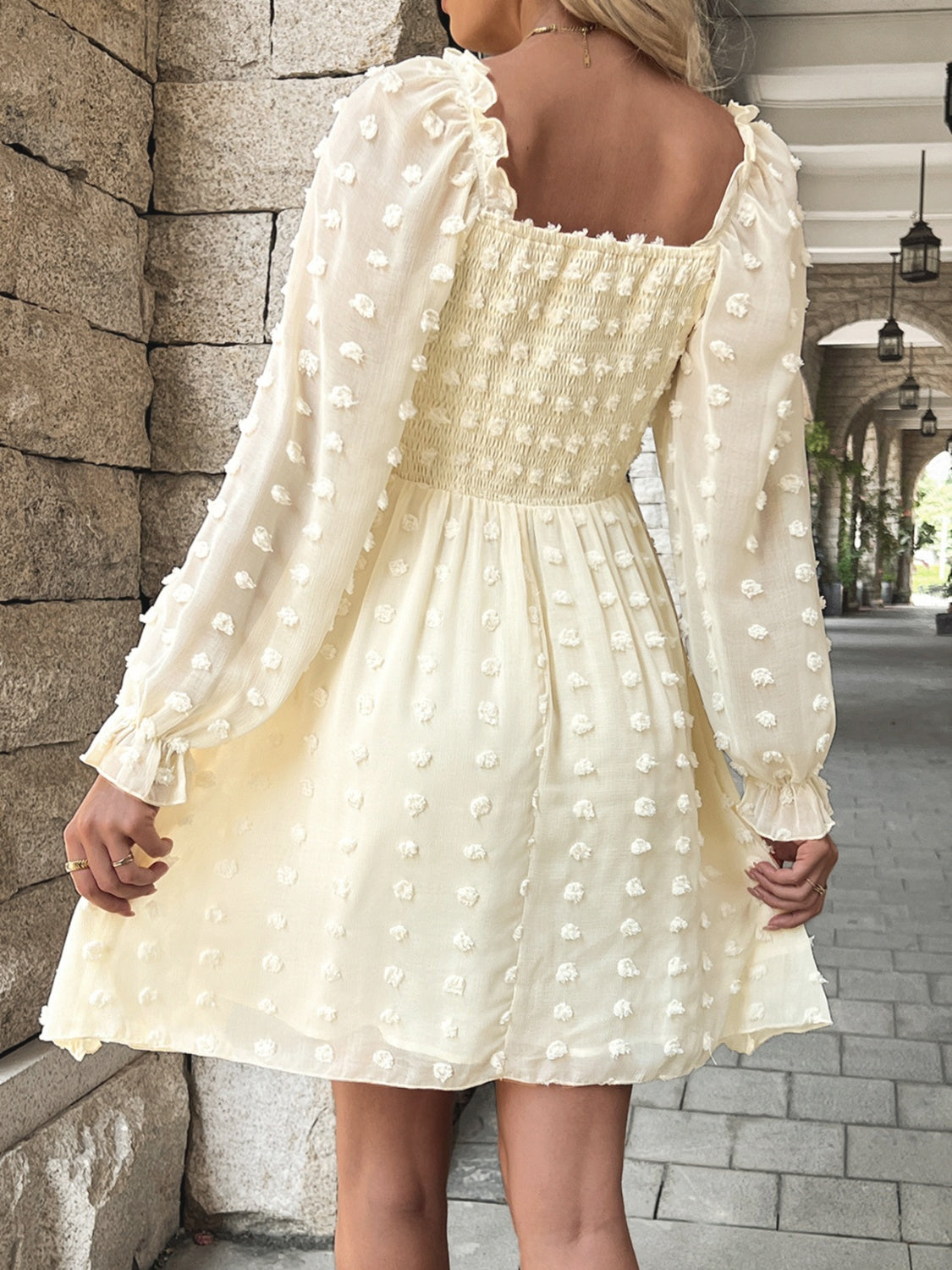 Flounce Sleeve Dress