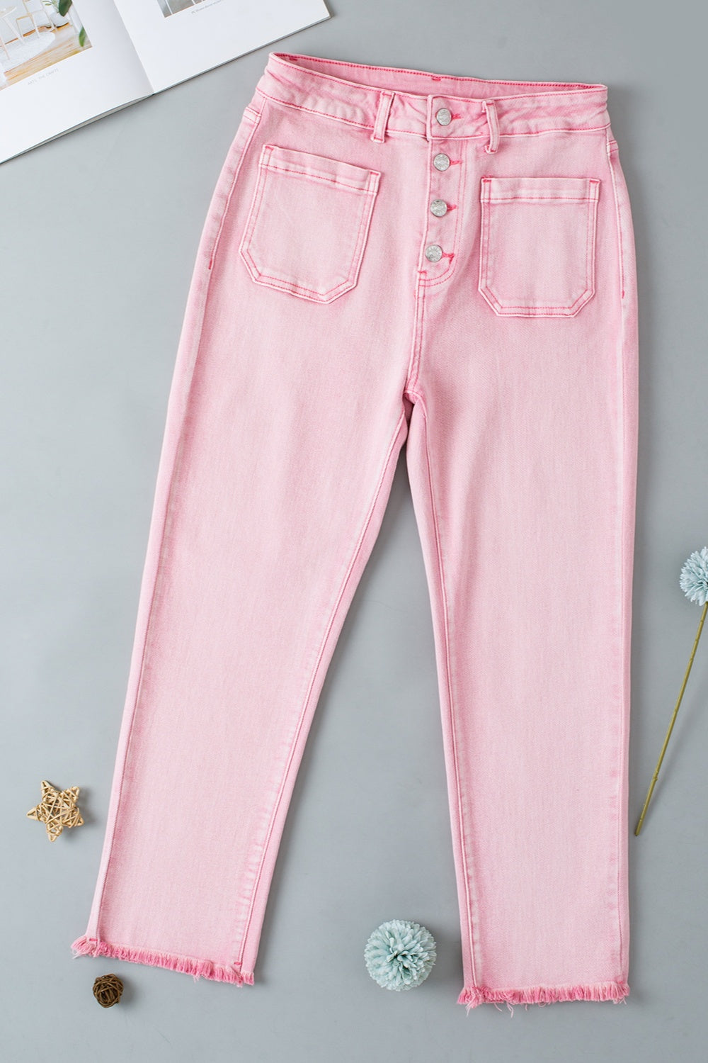 Button-Fly Jeans with Pockets