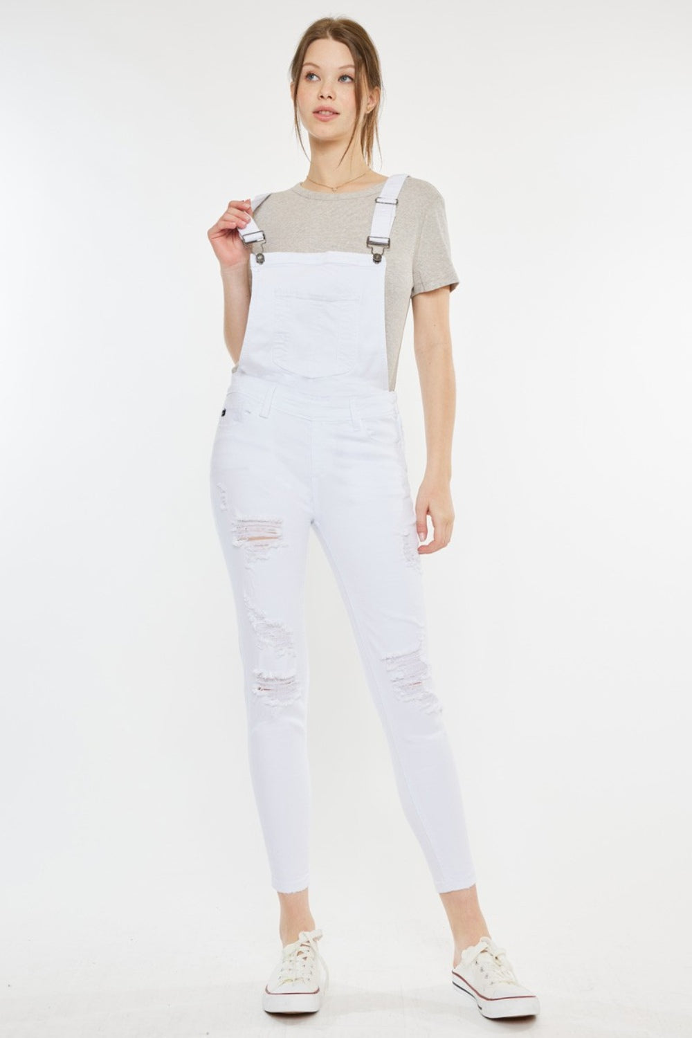 Skinny Denim Overalls