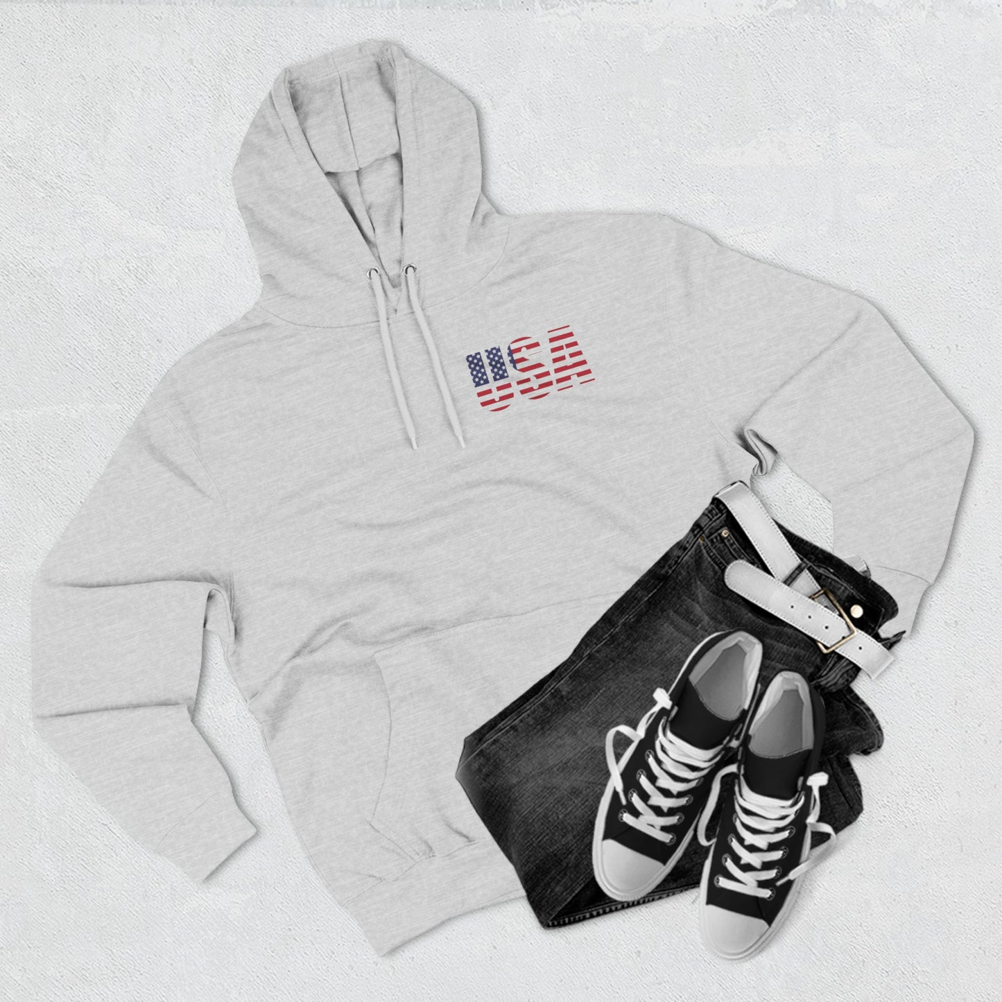 Three-Panel Fleece Hoodie