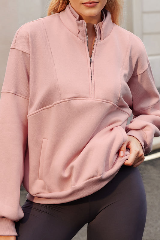 Half Zip Long Sleeve Sweatshirt