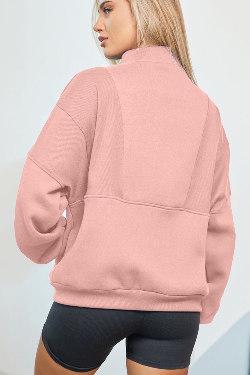 Half Zip Long Sleeve Sweatshirt