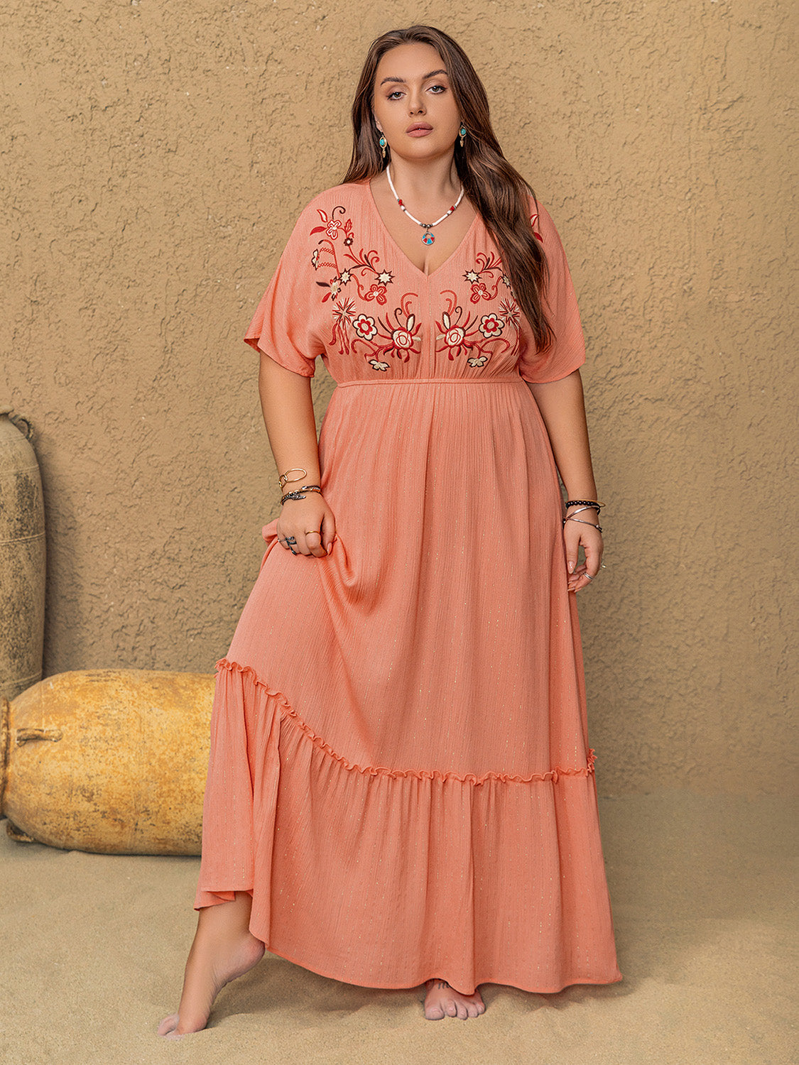 Half Sleeve Maxi Dress