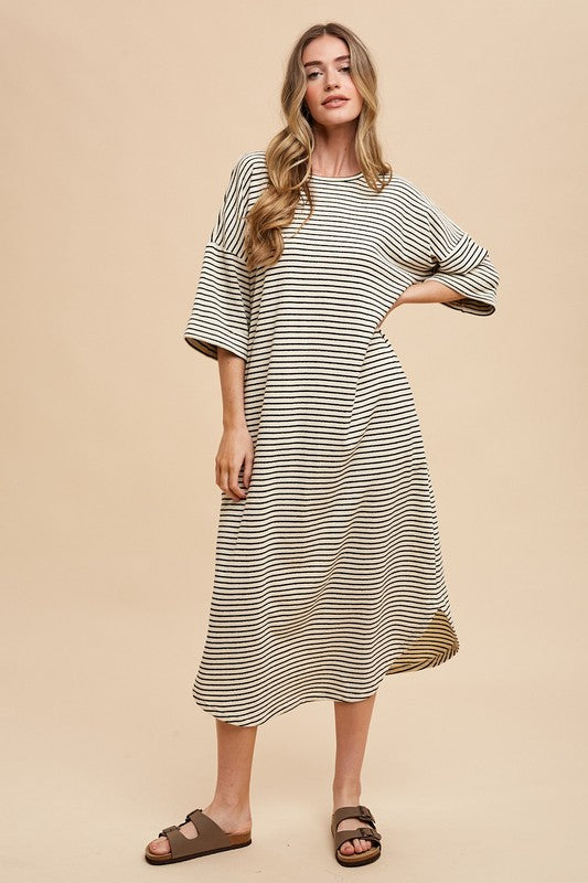 Striped  Midi Dress