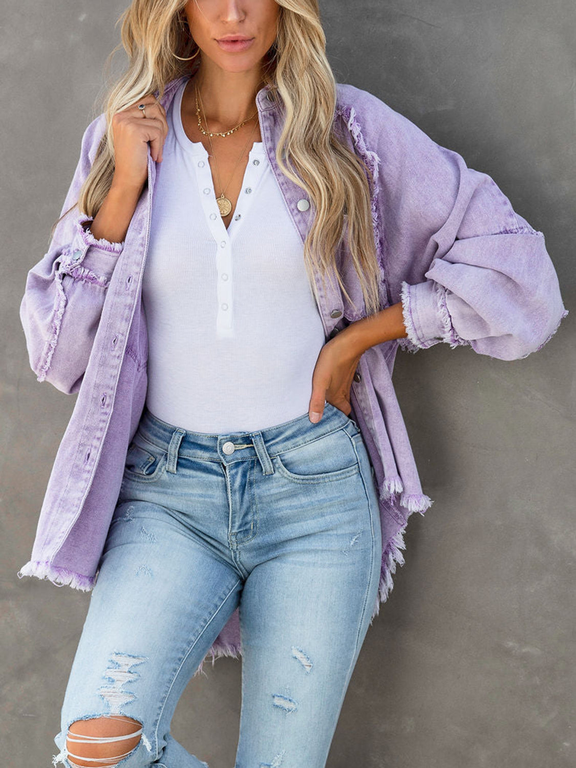 Button Down Denim Jacket