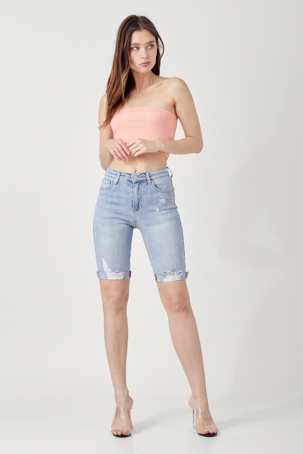 Denim Bermuda Shorts