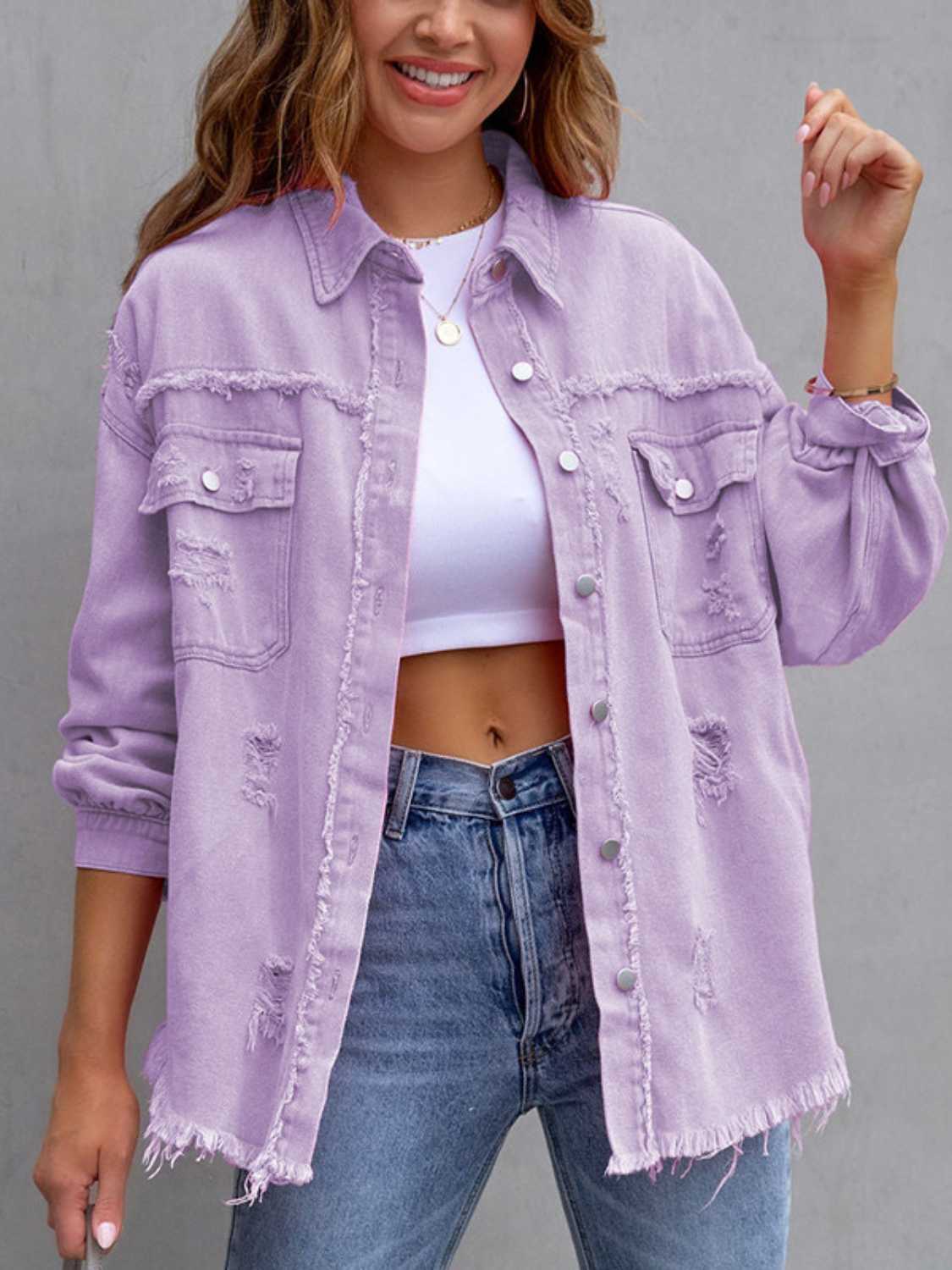 Drop Shoulder Denim Jacket