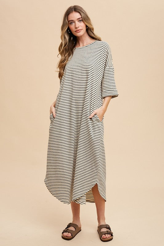 Striped  Midi Dress