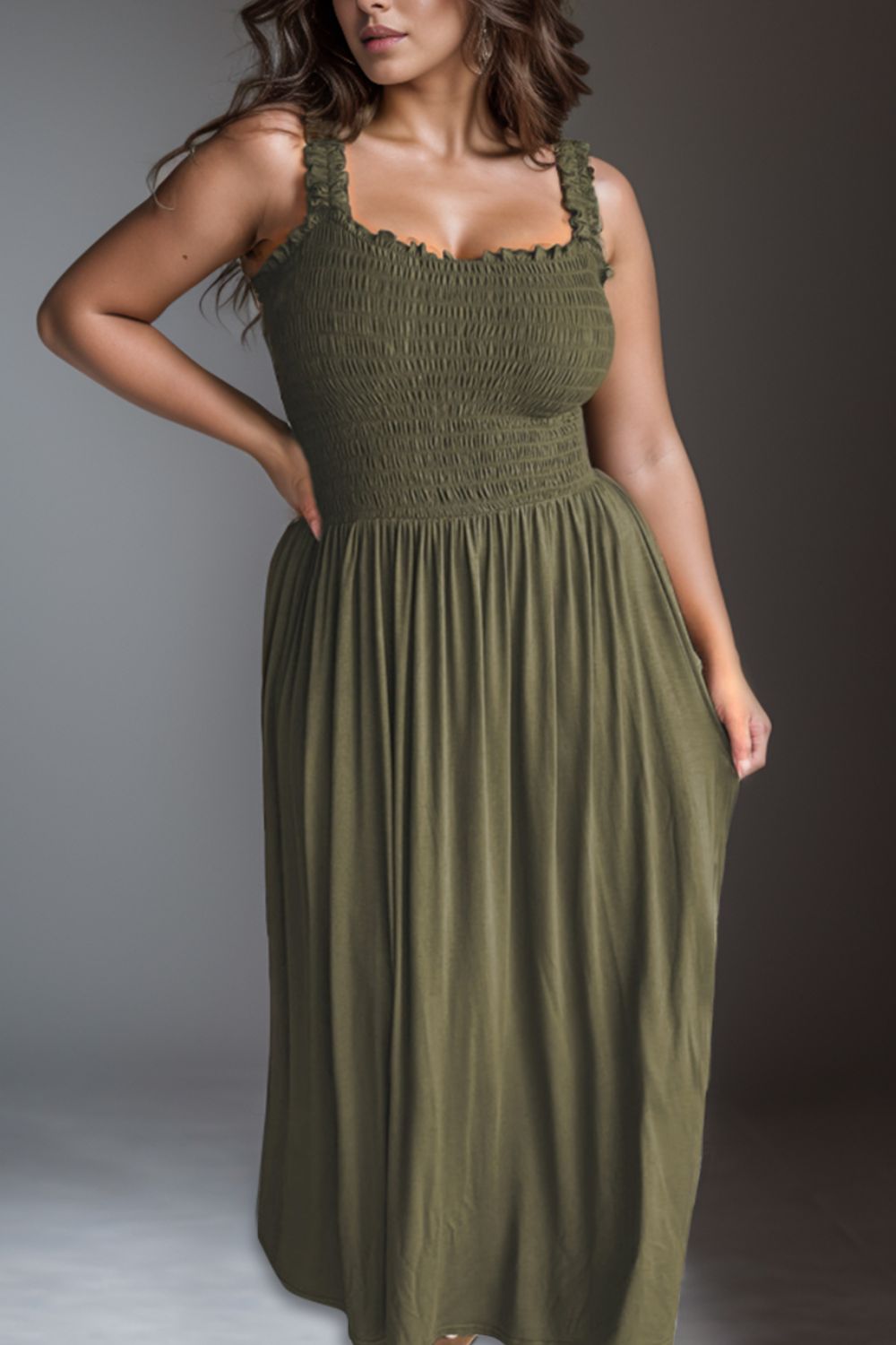 Square Neck Maxi Dress