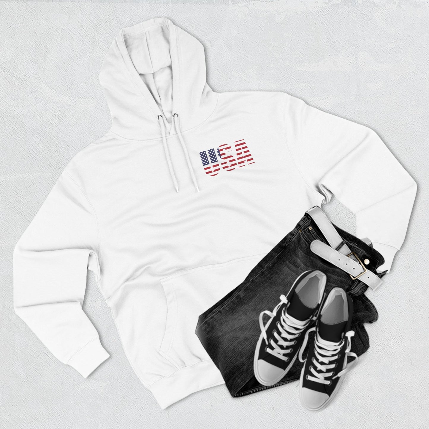 Three-Panel Fleece Hoodie