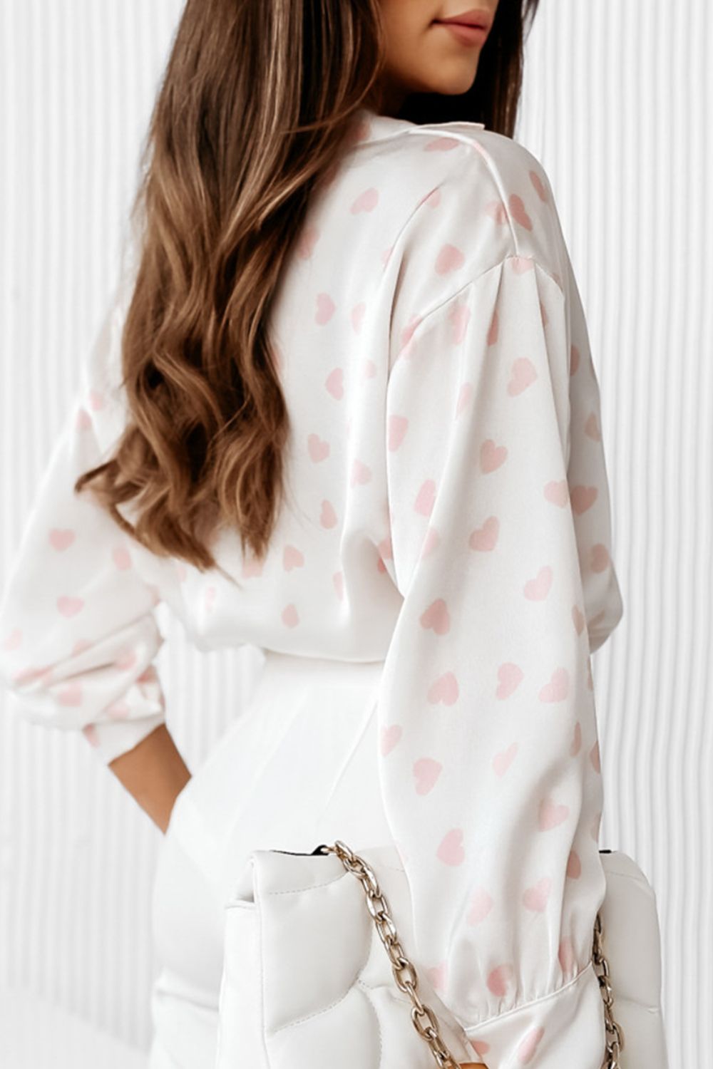 Heart Print Long Sleeve Shirt