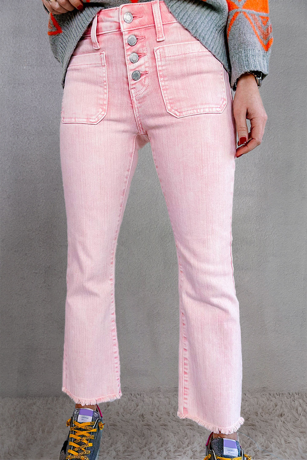 Button-Fly Jeans with Pockets