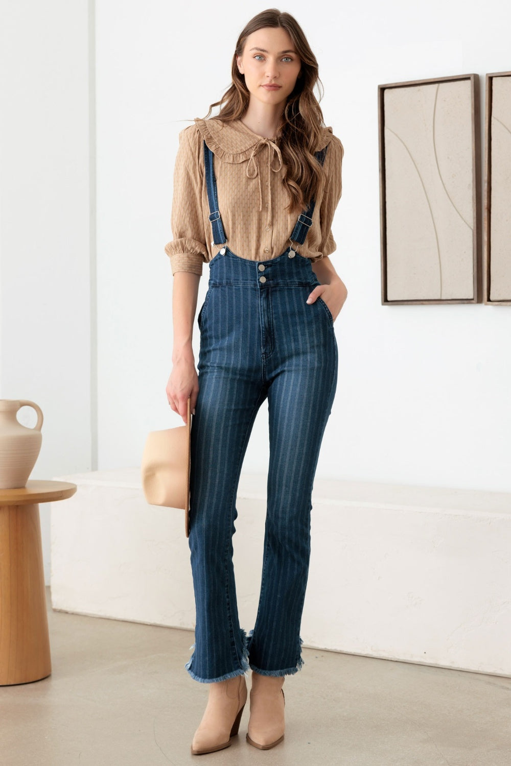 Stretched Suspender Denim Overalls