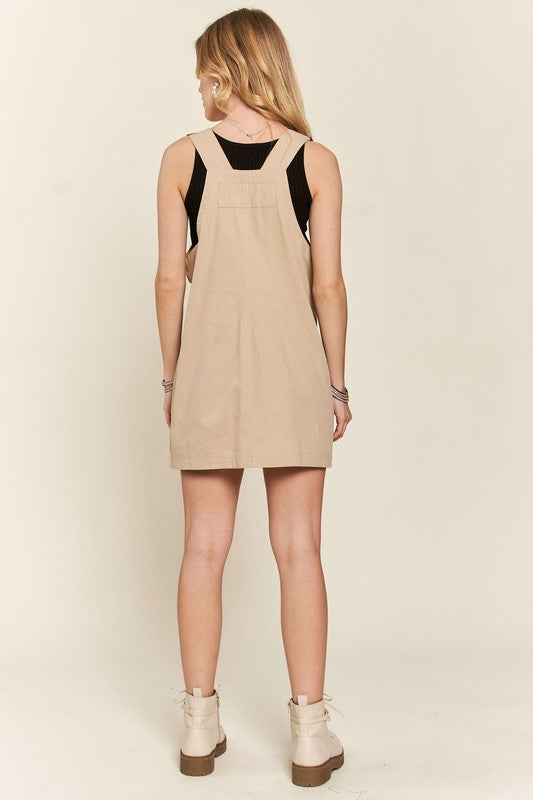 Adjustable Wide Strap Overall Dress