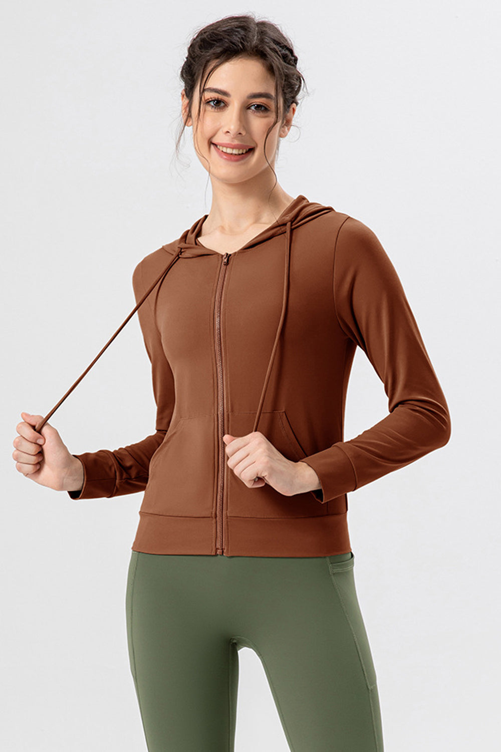 Zip Up Hooded Active Outerwear