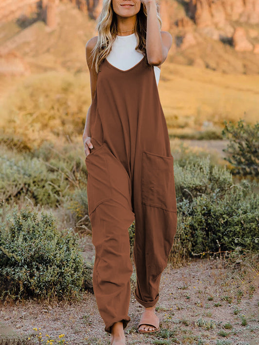 Sleeveless Pocketed Jumpsuit