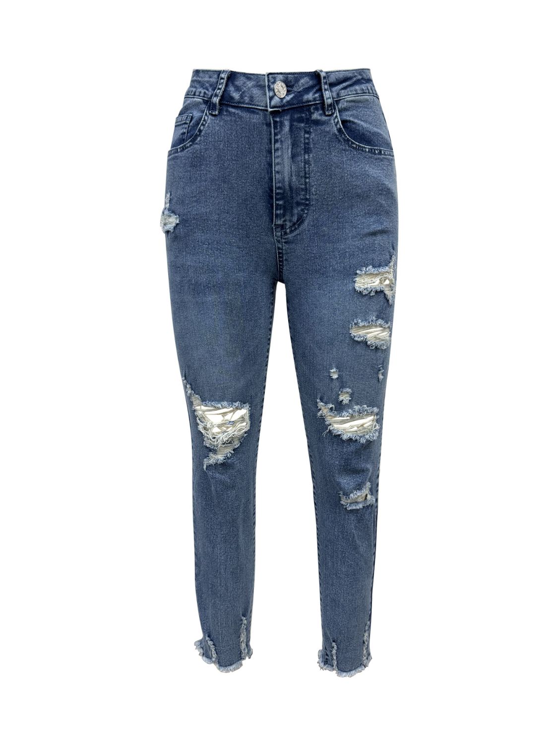 Distressed Jeans with Pockets