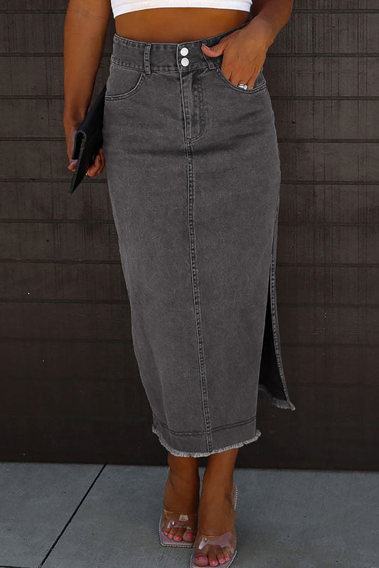 Midi Denim Skirt