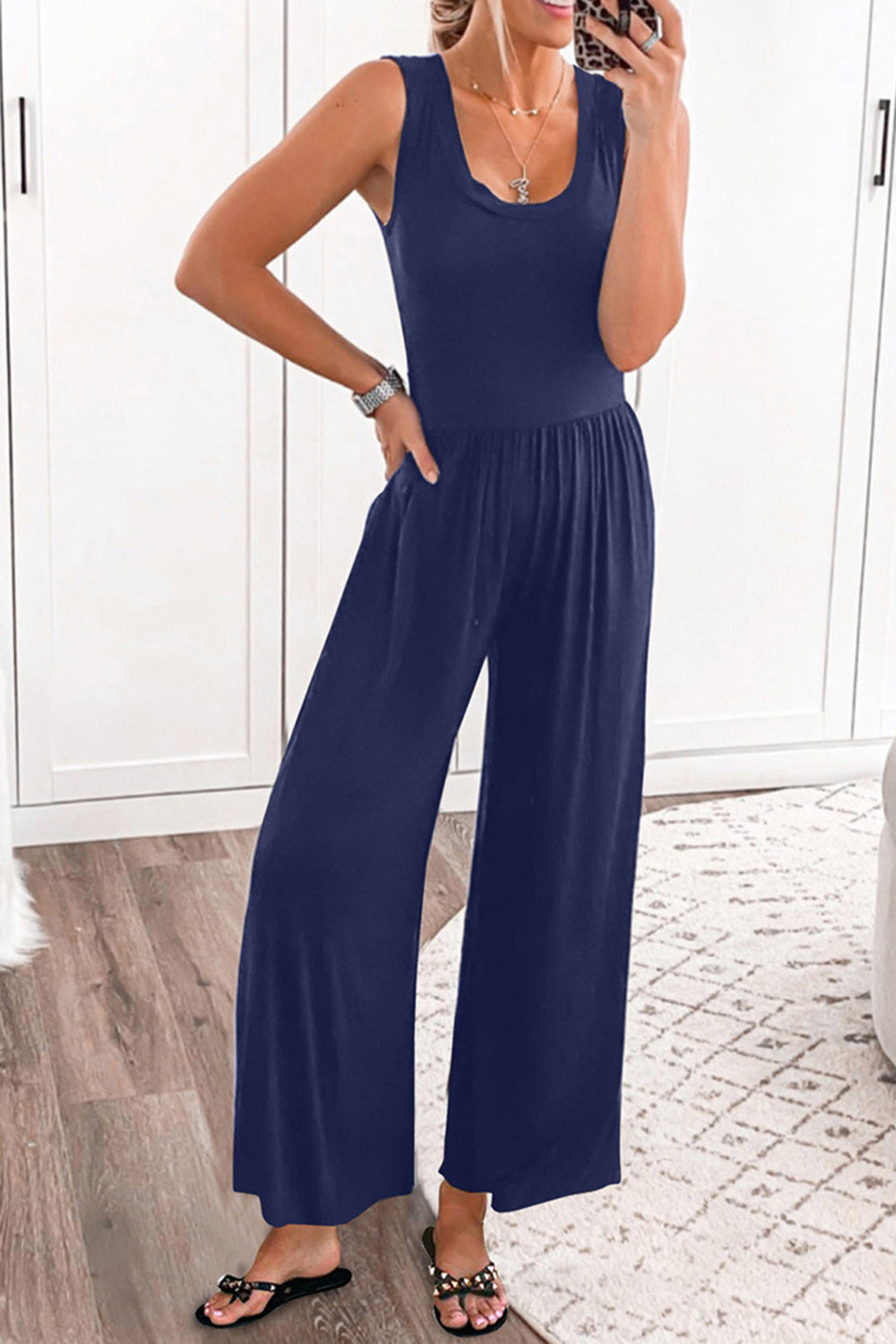 Wide Strap Jumpsuit