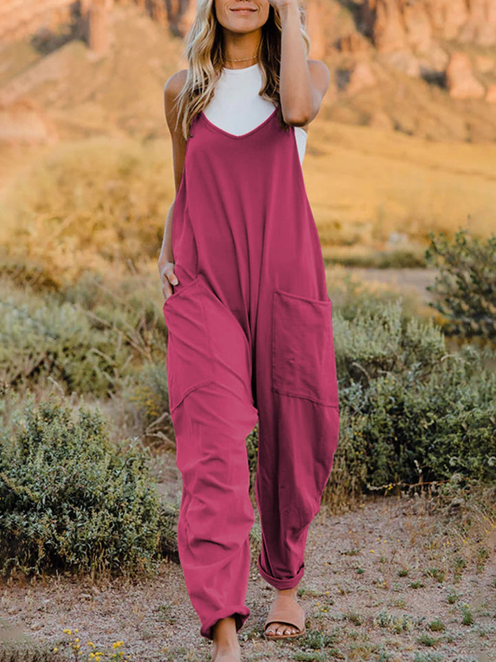 Sleeveless Pocketed Jumpsuit