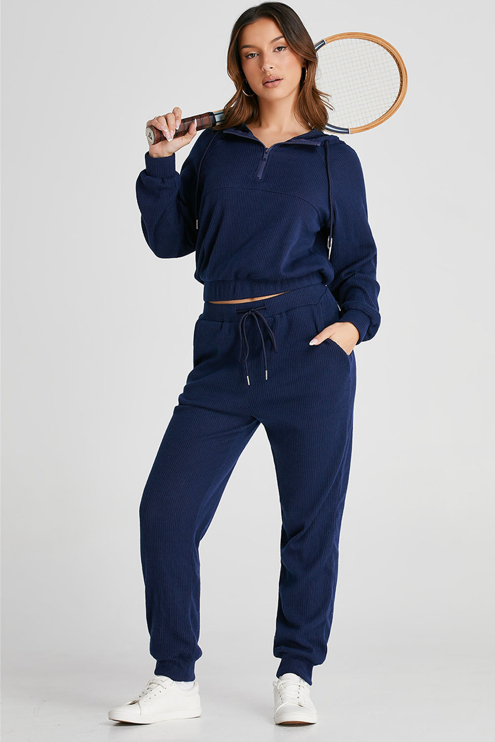 Half Zip Hoodie and Joggers Active Set