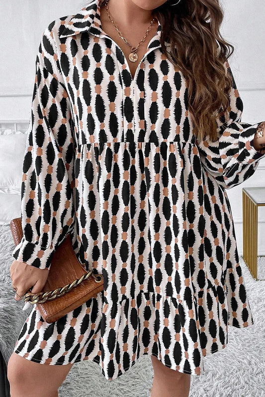 Collar Long Sleeve Dress