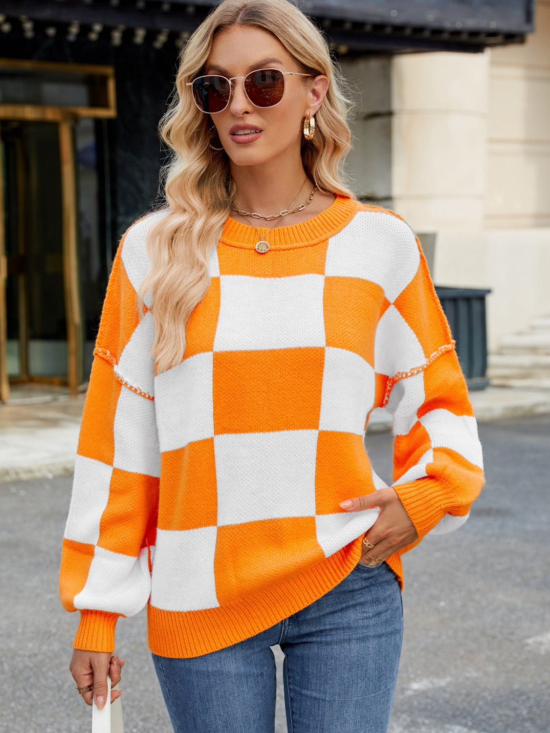 Checkered Sweater