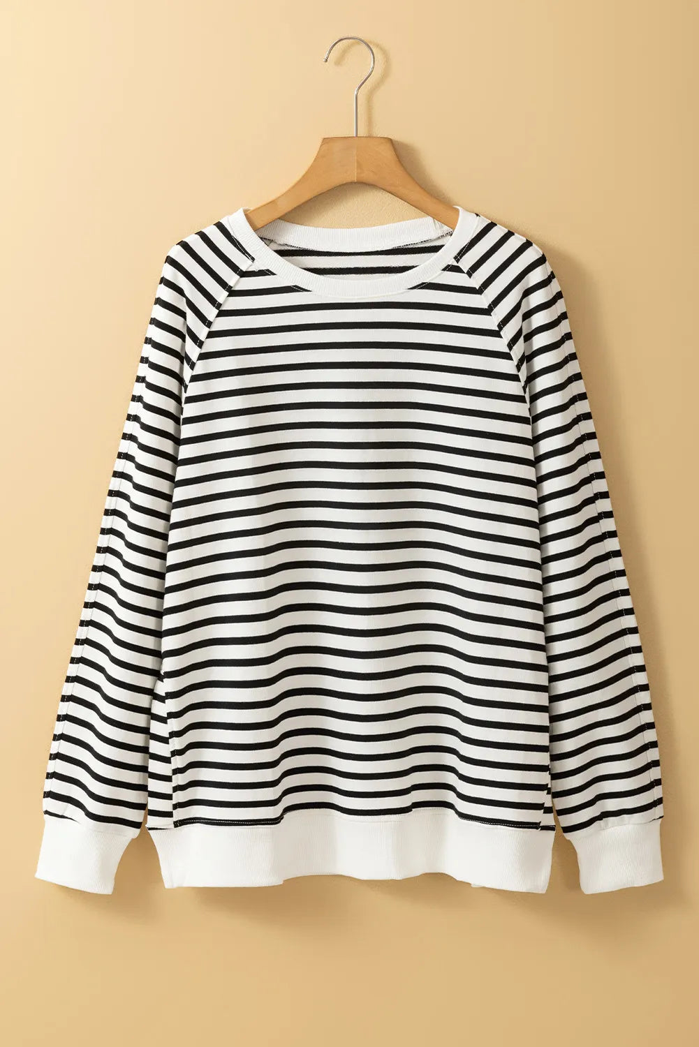 Slit Striped Sweatshirt