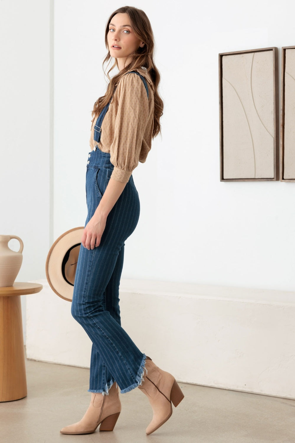 Stretched Suspender Denim Overalls