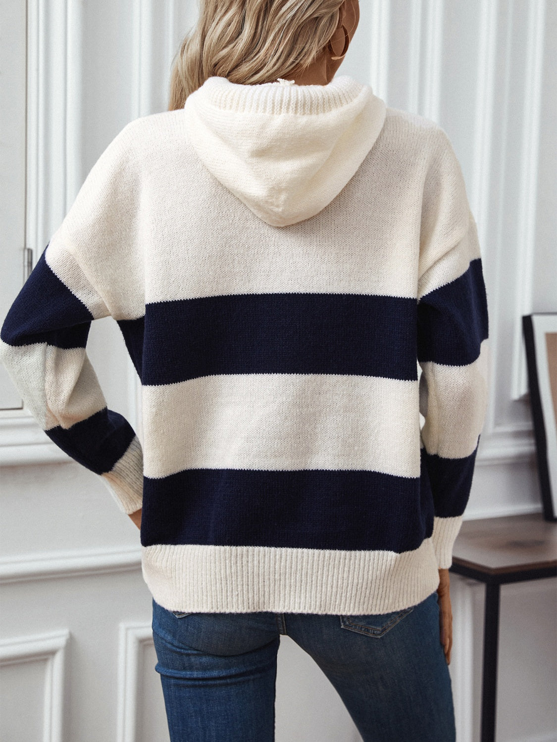 Stripe Hooded Sweater