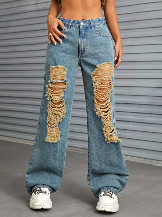 Wide Leg Jeans with Pockets