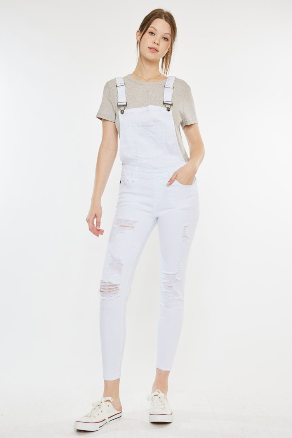 Skinny Denim Overalls