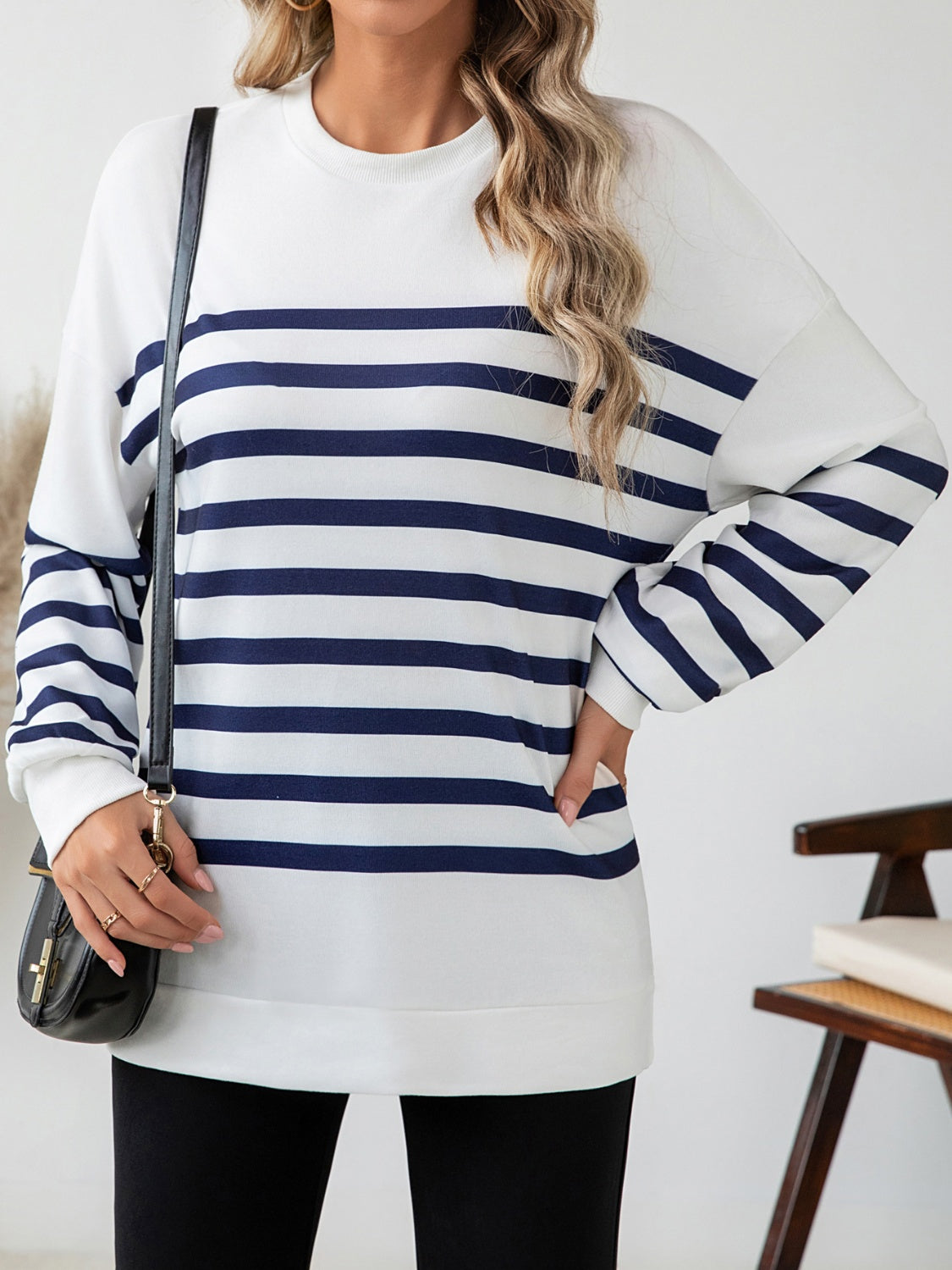 Striped Round  T-Shirt