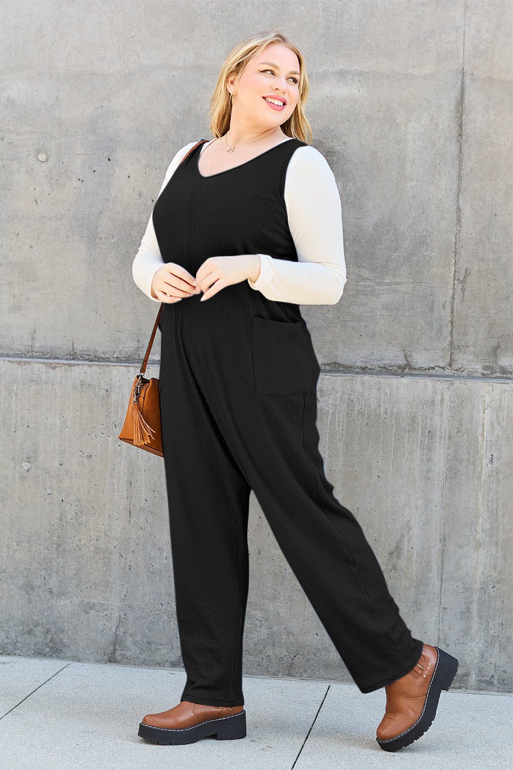 Sleeveless Straight Jumpsuit