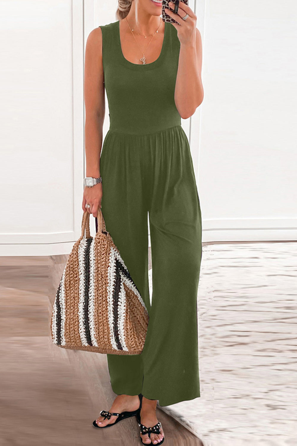 Wide Strap Jumpsuit