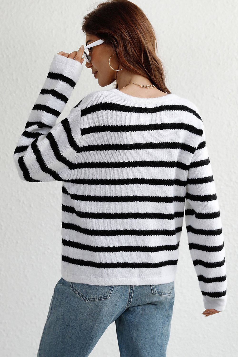 Striped Long Sleeve Cardigan