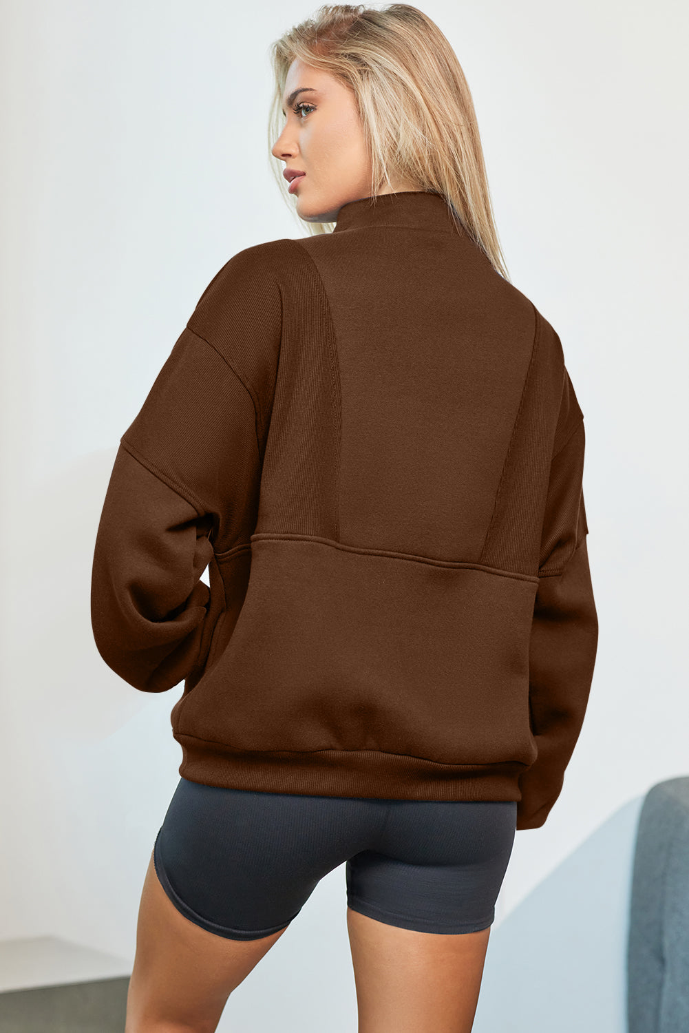 Half Zip Long Sleeve Sweatshirt