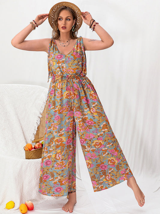 Wide Leg Sleeveless Jumpsuit