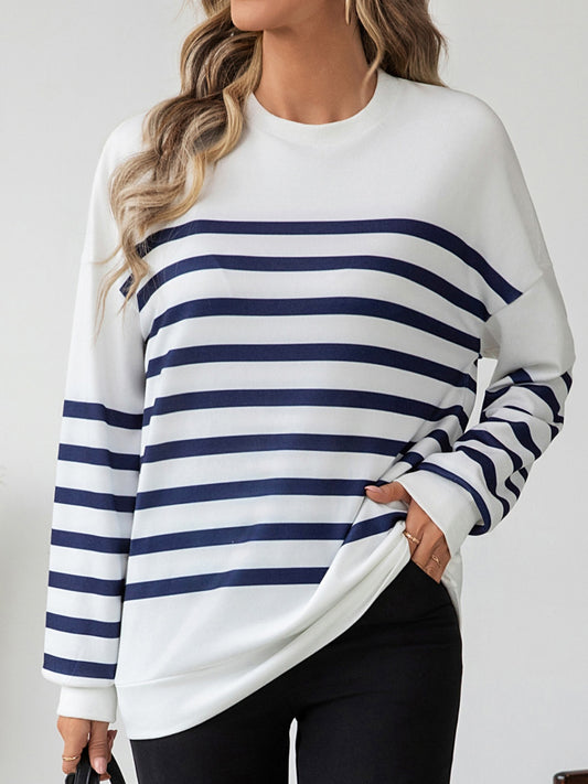 Striped Round  T-Shirt