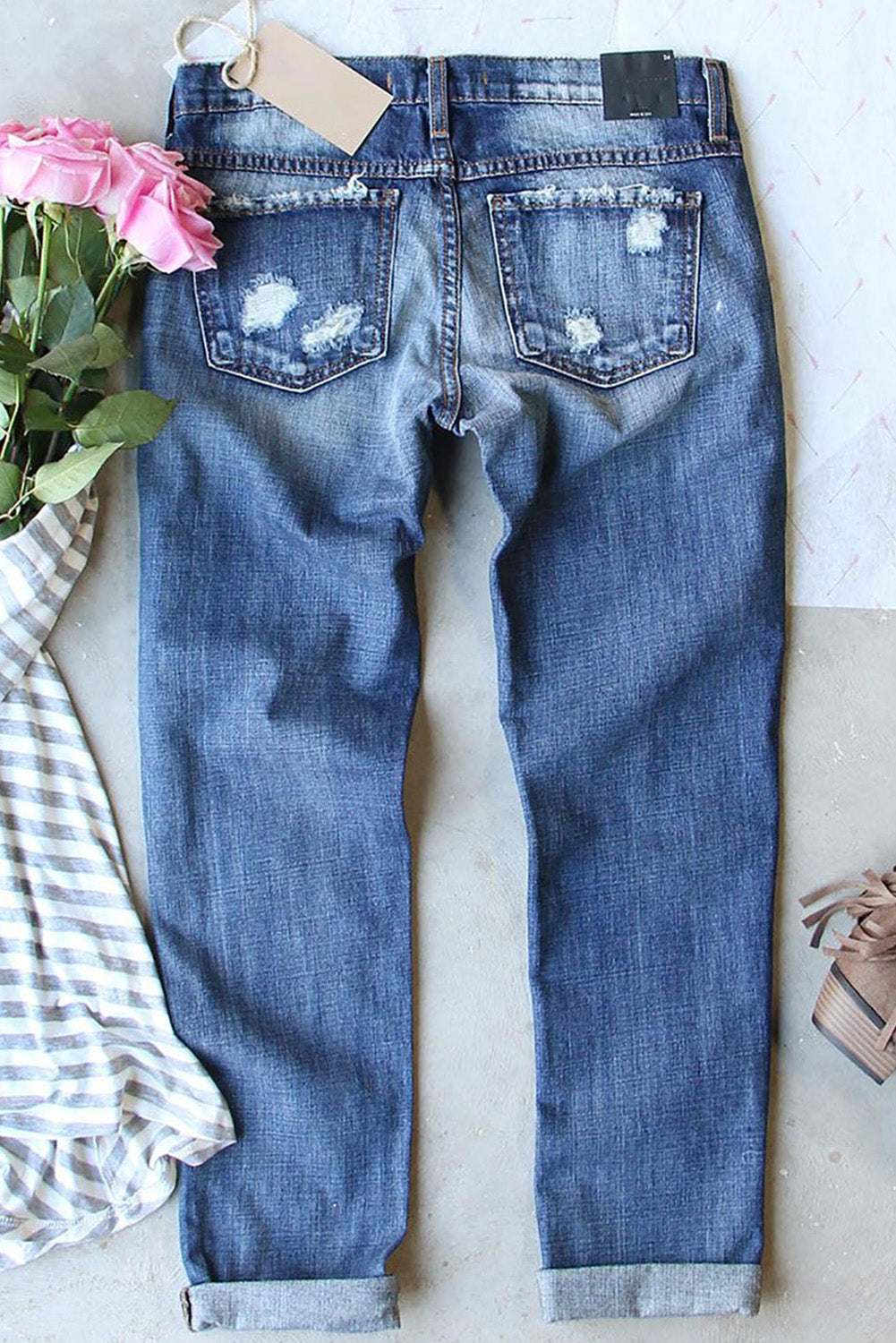 Mid-Rise Waist Jeans